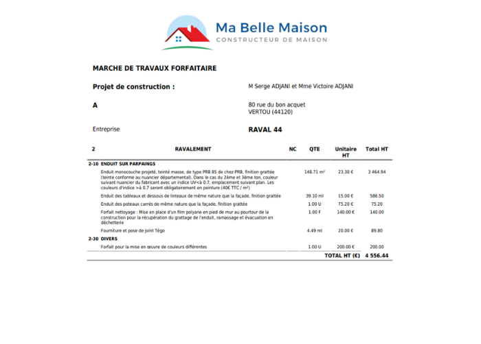 chiffrage - quantitatif marché quantitatif marché logiciel de chantier synermi