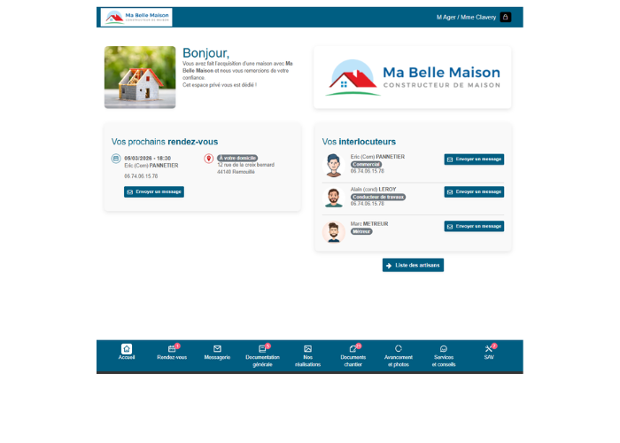 crm espace client espace client logiciel constructeur de maison individuelle synermi